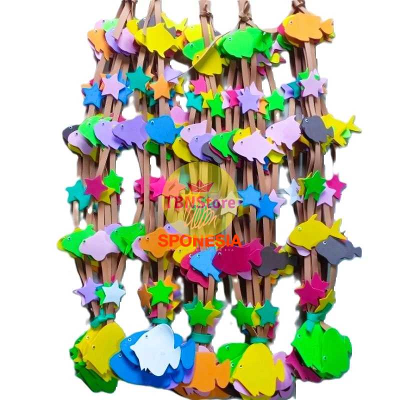 (1 helai) hiasan dinding kelas tirai gantung ikan dekorasi kelas paud tk sd tema laut (1 helai) hiasan dinding kelas tirai gantung ikan dekorasi kelas paud tk sd tema laut