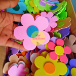 10 bunga spon eva – dekorasi kamar, rumah, kelas, papan tulis & jendela sekolah 🌸✨