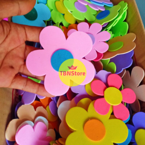 10 bunga spon eva – dekorasi kamar, rumah, kelas, papan tulis & jendela sekolah 🌸✨